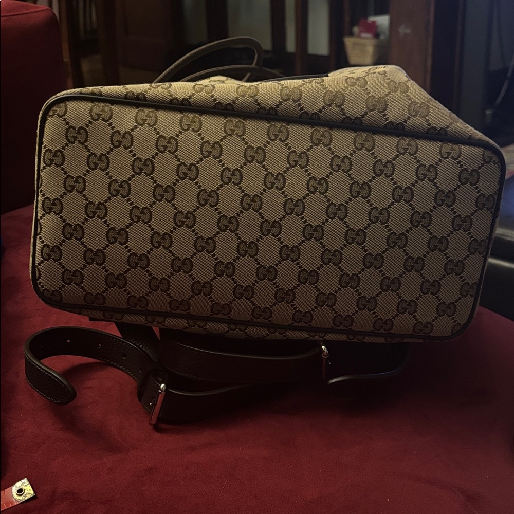 Gucci Brown Monogram Backpack - image 6
